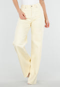 Lichtgele Wide Leg Tall Stretch Jeans van Denim