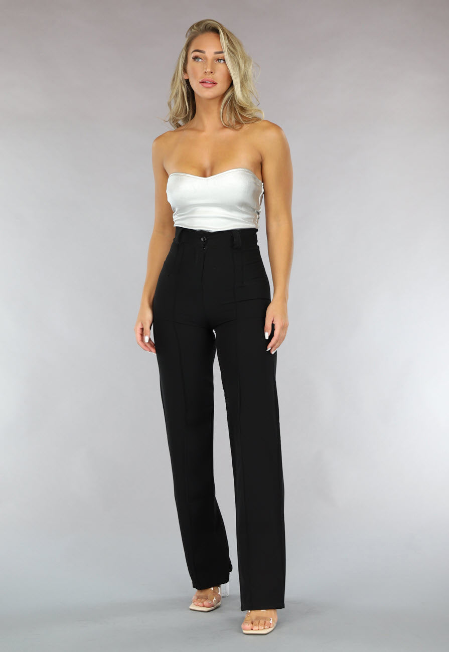 Metallic Zilveren Strapless Top met Sweetheart Halslijn